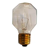 Gloeilamp 6 kant Philips deco Crystal 60 watt 220-235 volt kleur helder